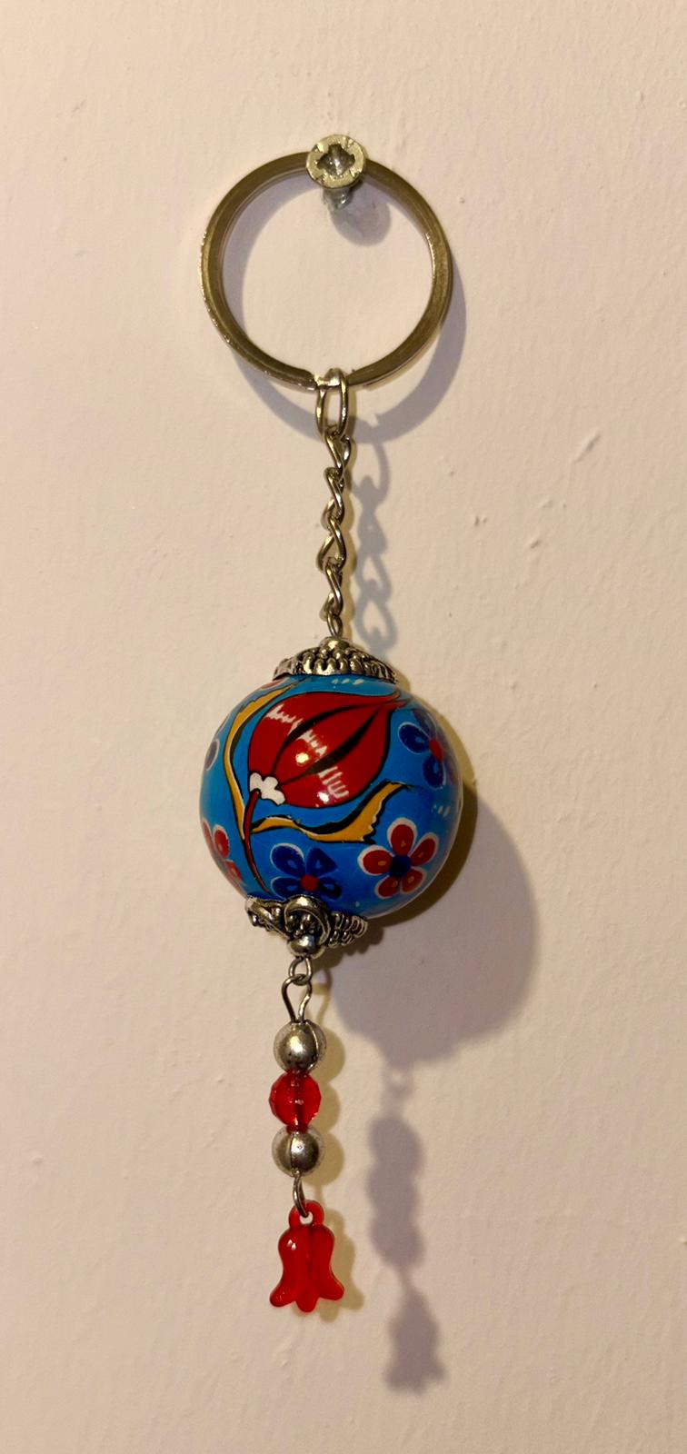 EL YAPIMI ÇİNİ SERAMİK ANAHTARLIK - Görsel 6