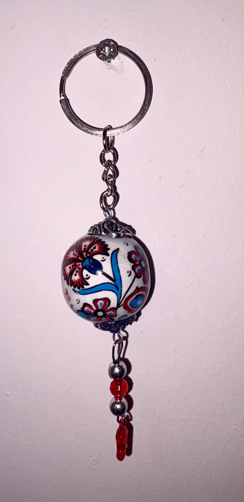 EL YAPIMI ÇİNİ SERAMİK ANAHTARLIK - Görsel 4