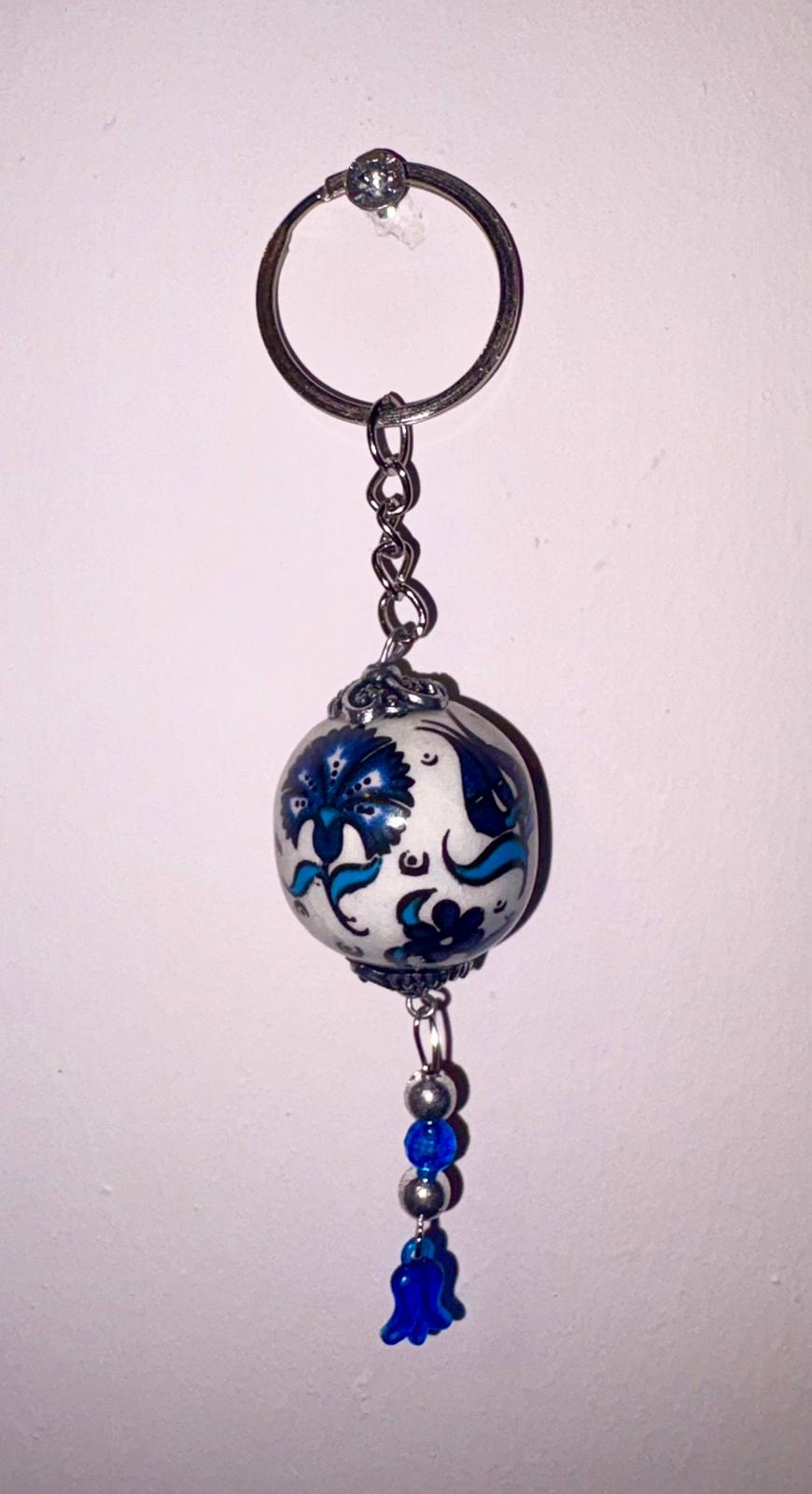 EL YAPIMI ÇİNİ SERAMİK ANAHTARLIK - Görsel 4