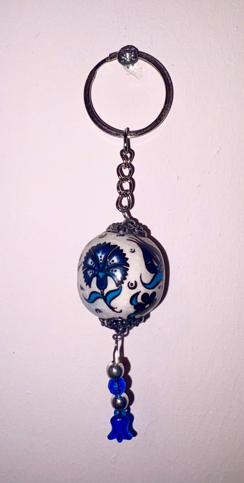 EL YAPIMI ÇİNİ SERAMİK ANAHTARLIK - Görsel 5