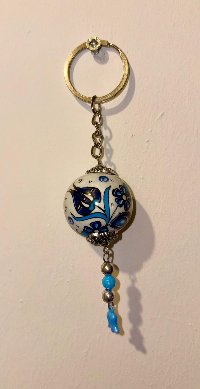 EL YAPIMI ÇİNİ SERAMİK ANAHTARLIK - Görsel 7