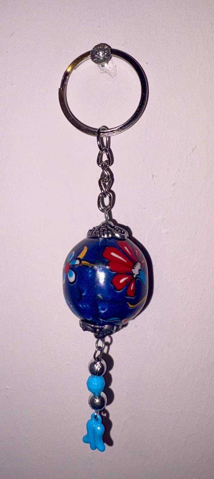 EL YAPIMI ÇİNİ SERAMİK ANAHTARLIK - Görsel 4