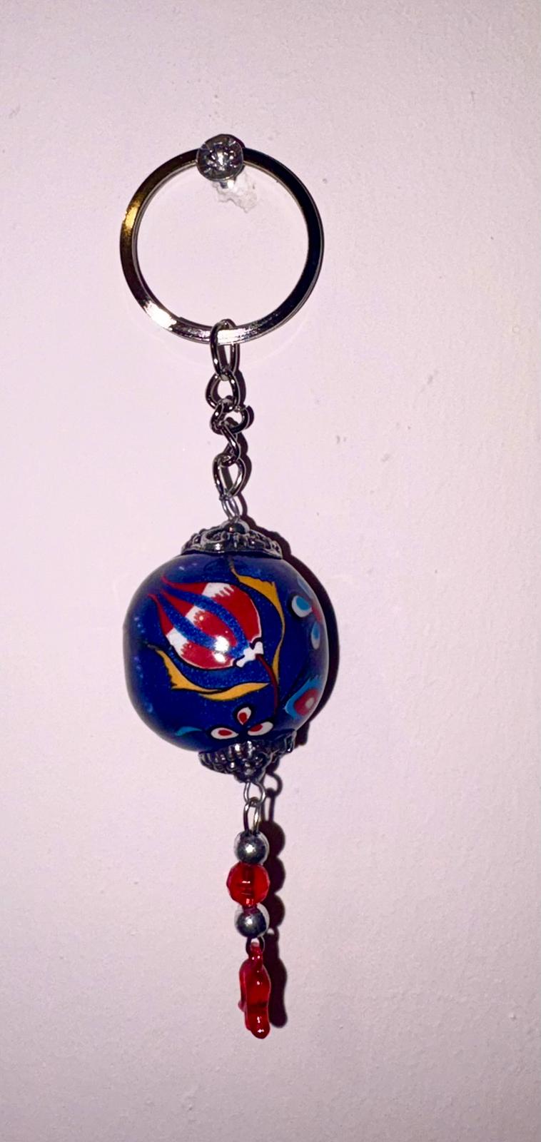 EL YAPIMI ÇİNİ SERAMİK ANAHTARLIK - Görsel 4