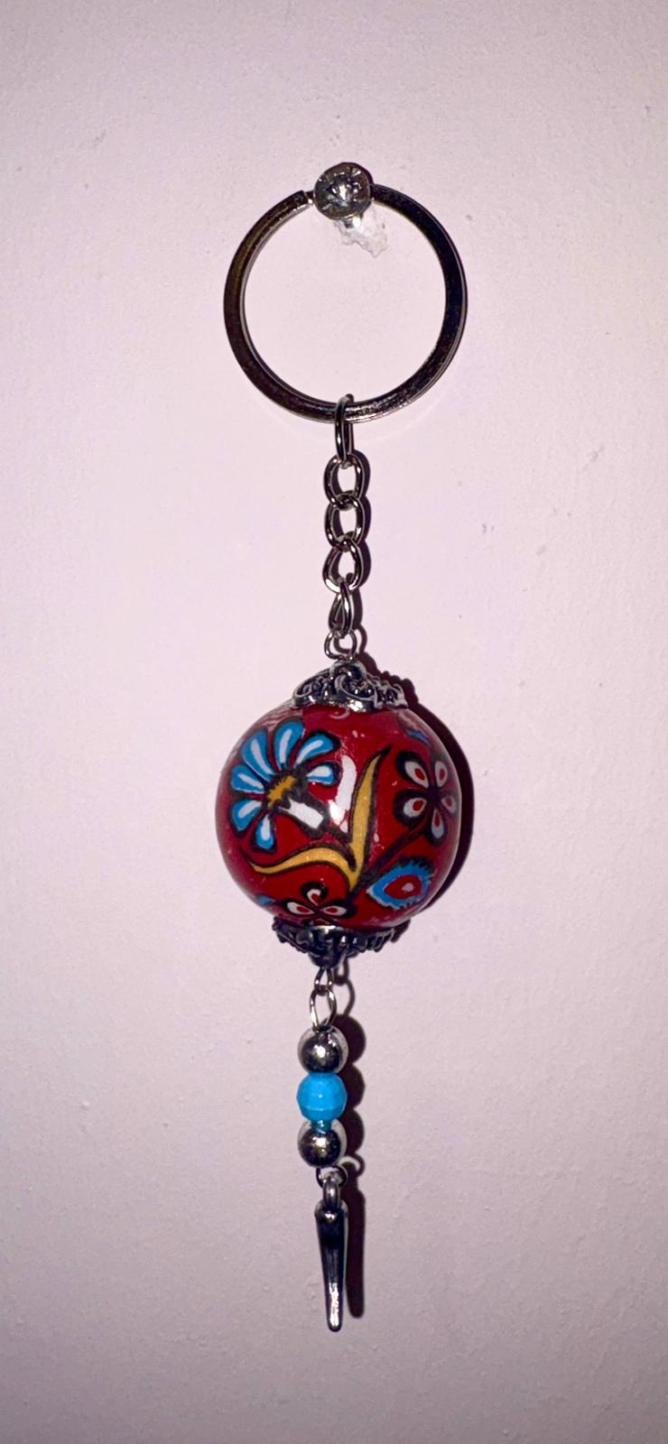 EL YAPIMI ÇİNİ SERAMİK ANAHTARLIK - Görsel 5