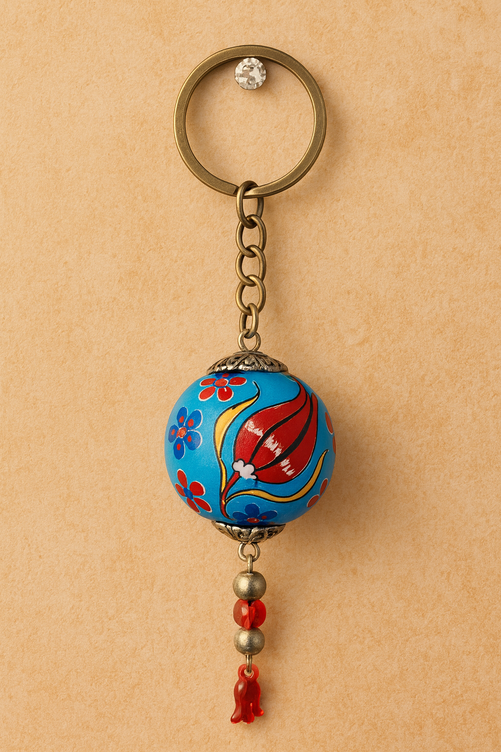 EL YAPIMI ÇİNİ SERAMİK ANAHTARLIK - Görsel 3