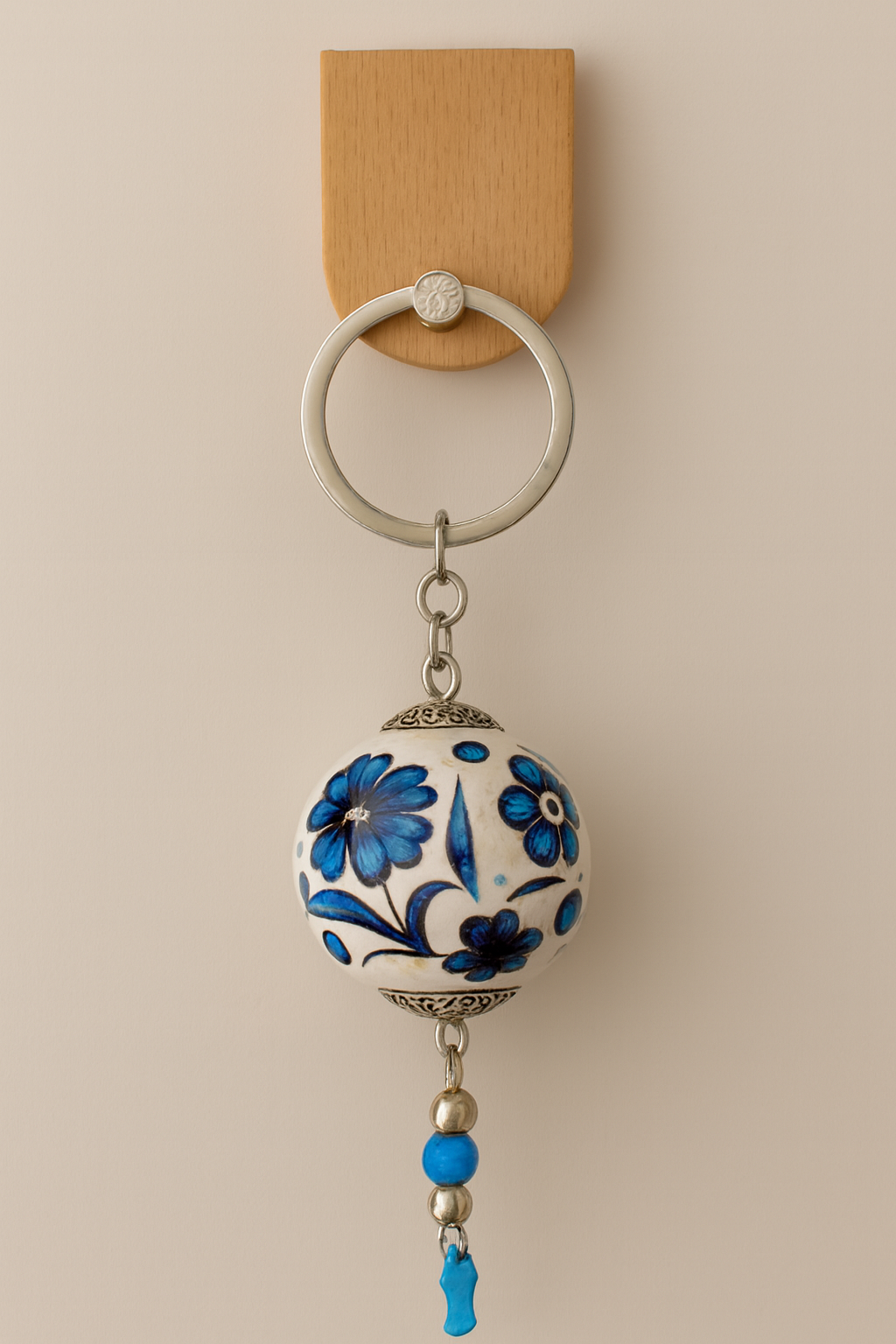 EL YAPIMI ÇİNİ SERAMİK ANAHTARLIK