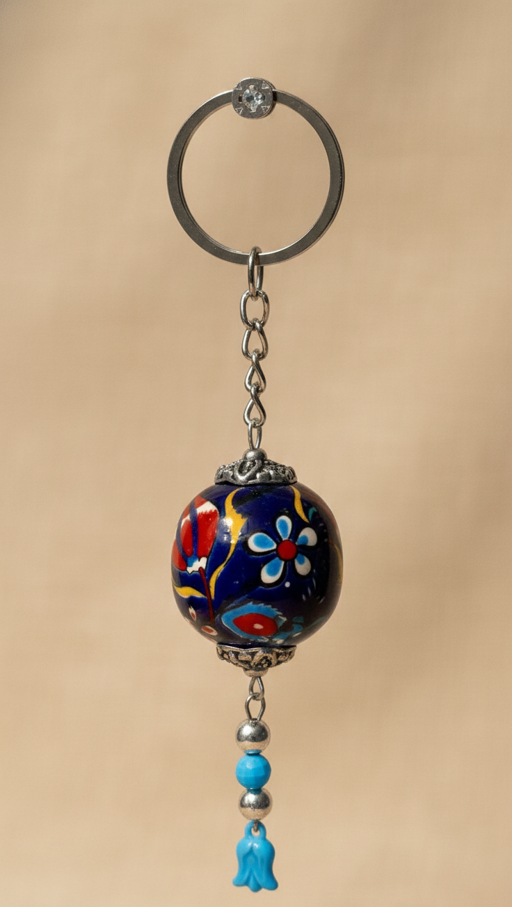 EL YAPIMI ÇİNİ SERAMİK ANAHTARLIK - Görsel 3