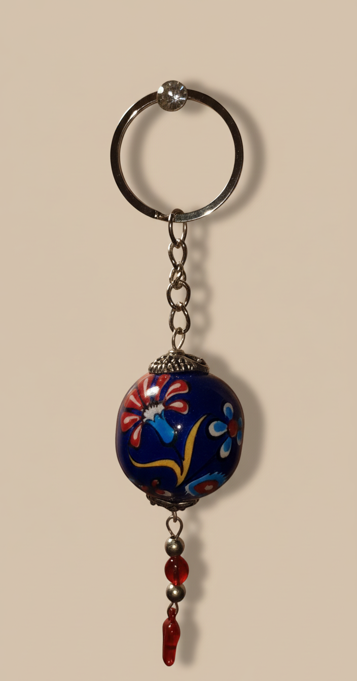 EL YAPIMI ÇİNİ SERAMİK ANAHTARLIK - Görsel 3