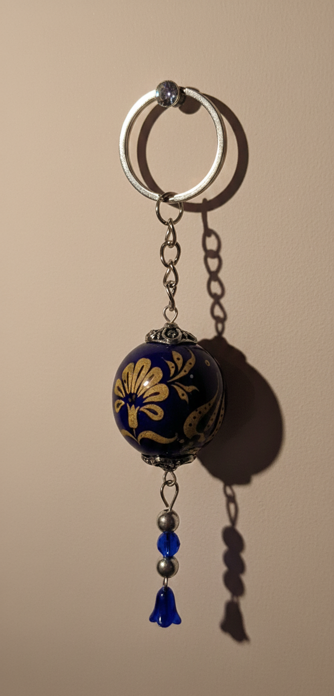 EL YAPIMI ÇİNİ SERAMİK ANAHTARLIK - Görsel 4