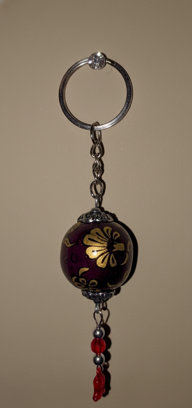 EL YAPIMI ÇİNİ SERAMİK ANAHTARLIK - Görsel 3