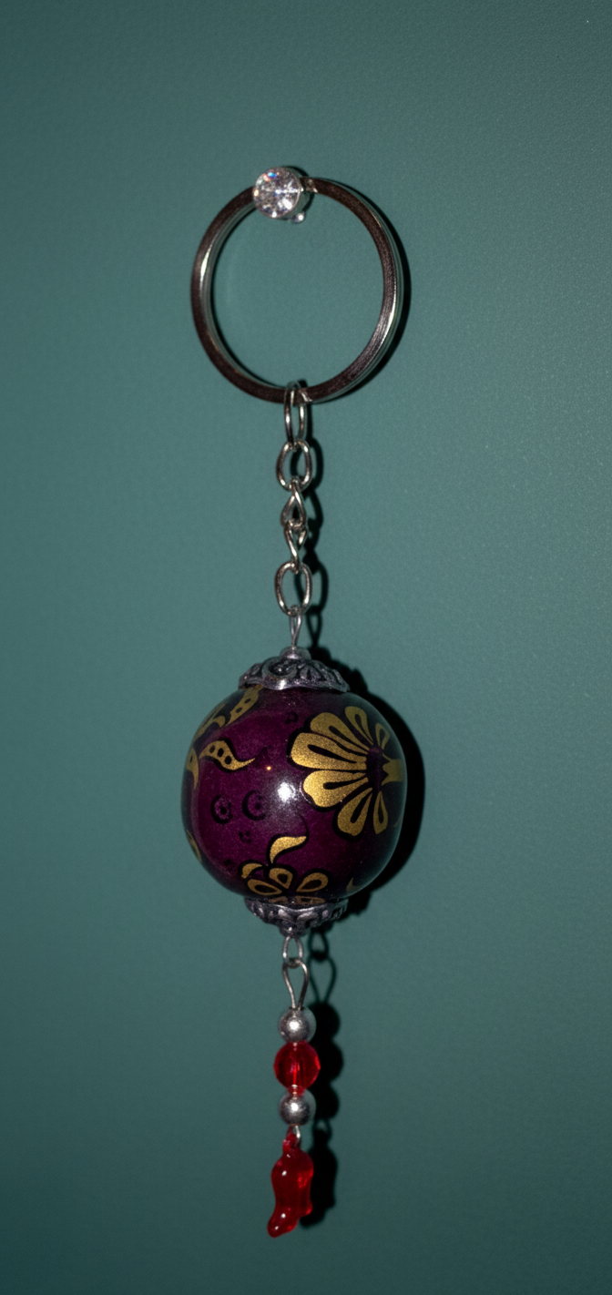 EL YAPIMI ÇİNİ SERAMİK ANAHTARLIK - Görsel 4