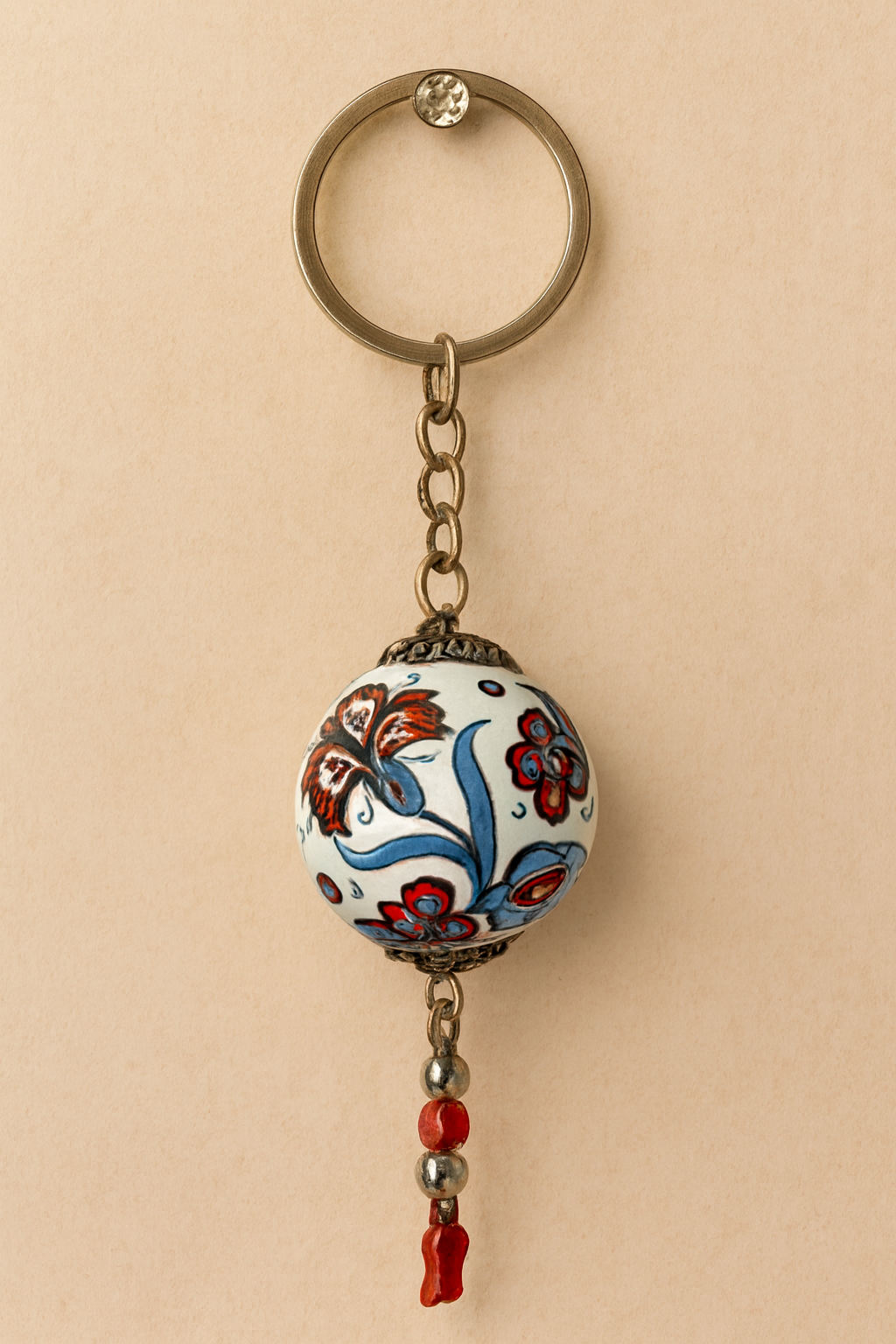 EL YAPIMI ÇİNİ SERAMİK ANAHTARLIK - Görsel 3